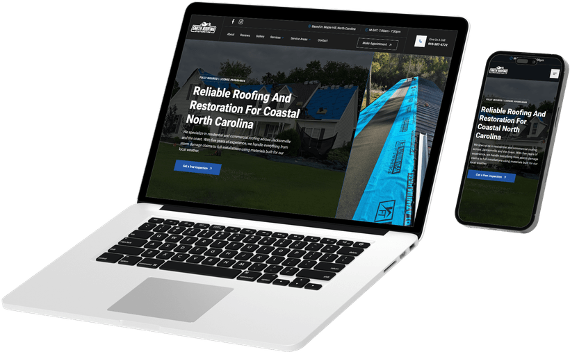 Construction staffing services website mockup